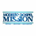 Modesto Gospel Mission logo. Beneficiary of the Spirit of Giving 5K Run