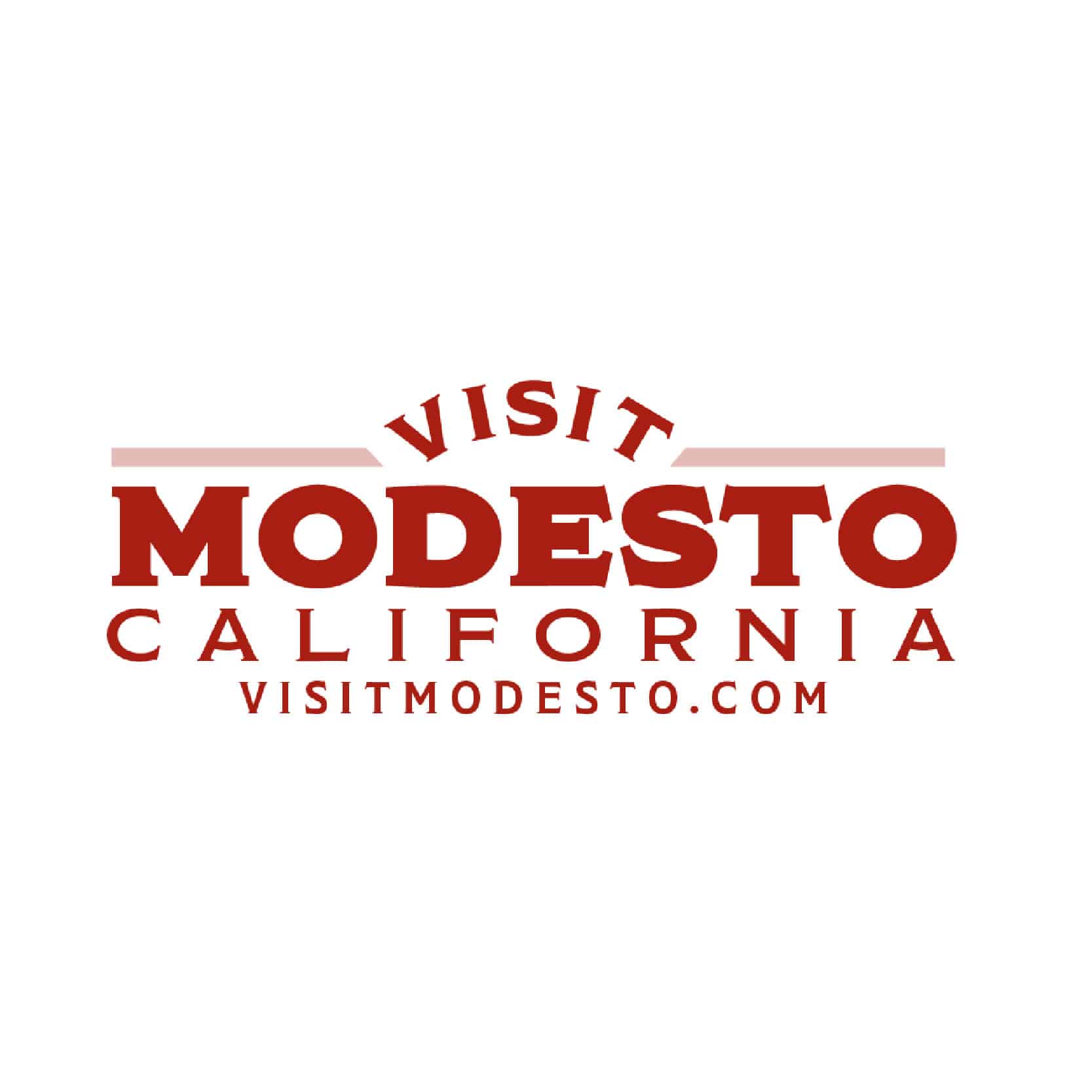 Modesto Convention & Visitors Bureau logo. Sponsor of the Spirit of Giving 5K Run/Walk